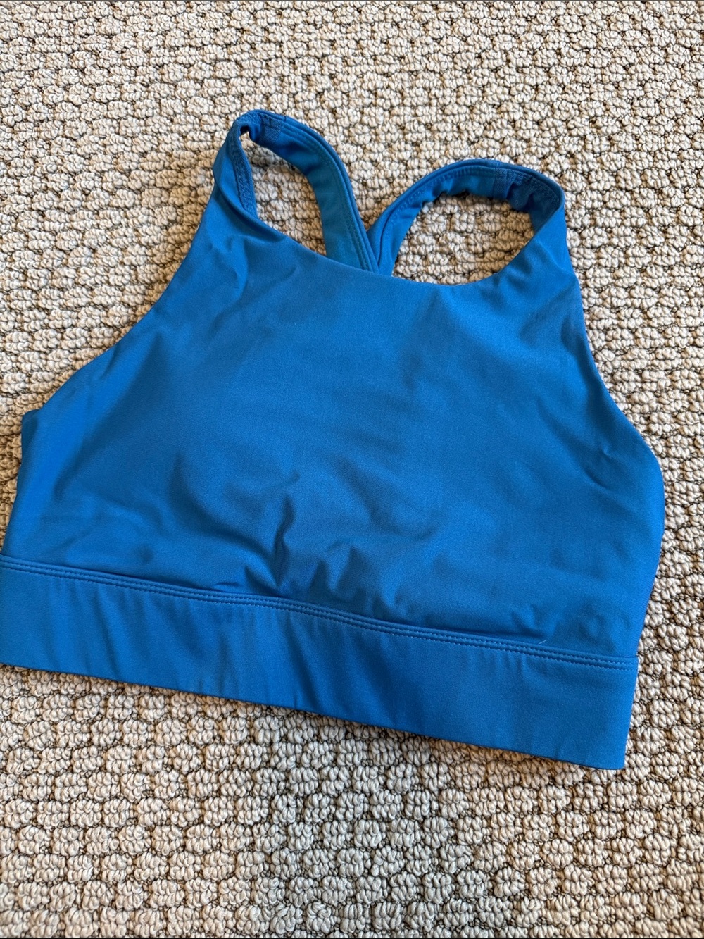 Fabletics Women's No-Bounce High Impact Sports Bra in Ocean Wave Blue - XS